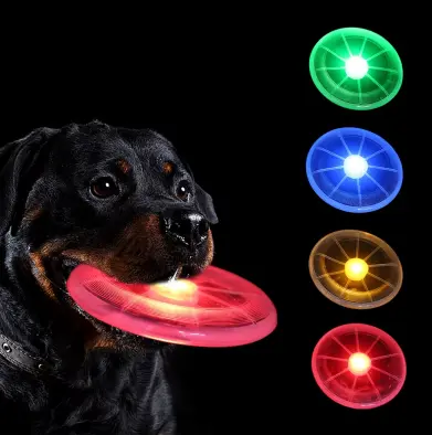 Frisbee Lumineux pour Chien – Jouez sans limites, même la nuit Chien